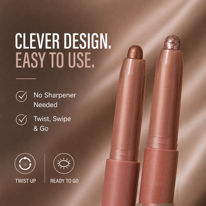 VELVAU GlideCream Eye Stick | Creamy Eyeshadow Stick for Effortless, Blendable Eye Looks